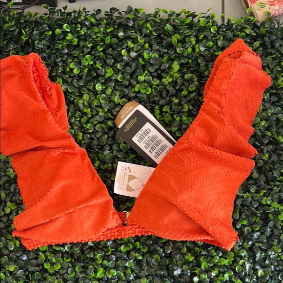 Vix Paula Hermanny Other - Vibrant Orange Ruched Bikini Top